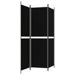 vidaXL Cloison de séparation 3 panneaux Noir 150x180 cm Tissu