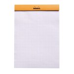 Bloc de direction orange 80 feuilles format A5 réglure 5x5 RHODIA