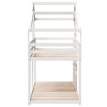 vidaXL Lit superposé sans matelas blanc 75x190 cm bois de pin massif