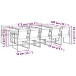 vidaXL Ensemble à manger de jardin 11 Pièces noir textilène