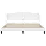 vidaXL Cadre de lit avec tête de lit Blanc 180 x 200 cm Simili cuir