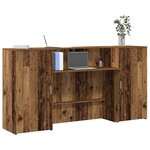 vidaXL Bureau de réception vieux bois 200x50x103 5cm bois d'ingénierie