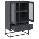vidaXL Buffet haut anthracite 68x39x111 5 cm acier