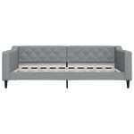vidaXL Lit de jour gris clair 100x190 cm tissu