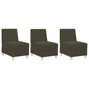 vidaXL Unité de Sofa Modulaire Sans Accoudoirs 3 Pièces Vert