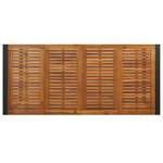 Ensemble de salle à manger de jardin vidaXL 7 pièces gris poly rattan acacia