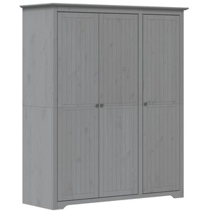 vidaXL Garde-robe BODO gris 146x53 5x173 cm bois massif de pin