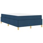 vidaXL Cadre de lit avec matelas Bleu 120 x 200 cm tissu