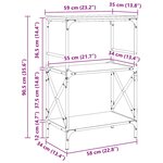 vidaXL Bibliothèque à 3 niveaux chêne marron 59x35x90 5 cm