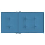 vidaXL Coussins de chaise à dossier bas lot de 4 bleu mélangé tissu