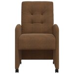 vidaXL Chaises de Salle à Manger avec Roues 2 Pièces Marron
