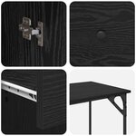 vidaXL Bureau d'ordinateur avec tiroir Chêne noir 131 x 48 x 75 cm