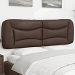 vidaXL Coussin de tête de lit marron 160 cm similicuir