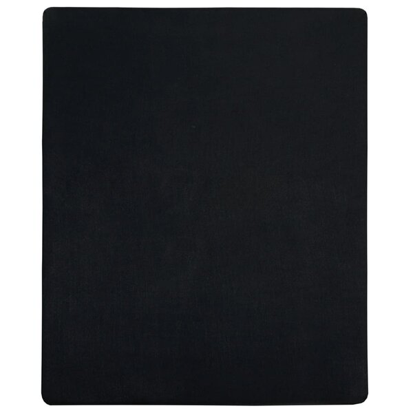 vidaXL Draps-housses Jersey 2 Pièces Noir 90x200 cm Coton