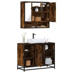 vidaXL Ensemble de meubles de salle de bain 2 Pièces Chêne fumé