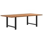 vidaXL Table à manger marron clair bois de chêne massif rectangulaire