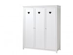 AMORI Lit simple + Lit gigogne  + Chevet + Armoire 3 portes