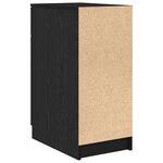 Armoire de bureau vidaXL en chêne noir - 33x50x75 cm - Fabriquée en bois d'ingénierie
