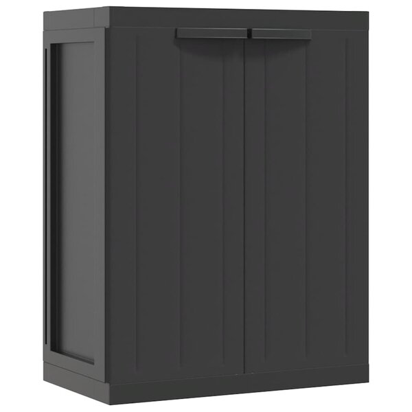 vidaXL Armoire de rangement d'extérieur noir 65x37x85 cm PP