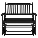 vidaXL Banc balancelle noir 118x70x104 5 cm bois massif de peuplier