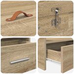 vidaXL Cadre de lit Chêne Sonoma 70 x 190 cm Bois d'ingénierie