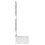 vidaXL Jardinière avec treillis blanche 40x40x125 5 cm