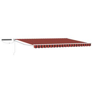 vidaXL Auvent rétractable électrique Orange  Marron  Blanc 5 x 3 m