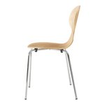 Lot de 4 chaises de salle à manger 80 x 47 x 48 cm moderne design robuste naturel / chrome 03_0009836