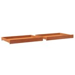 vidaXL Tiroirs de lit de jour 2 Pièces cire marron bois de pin massif