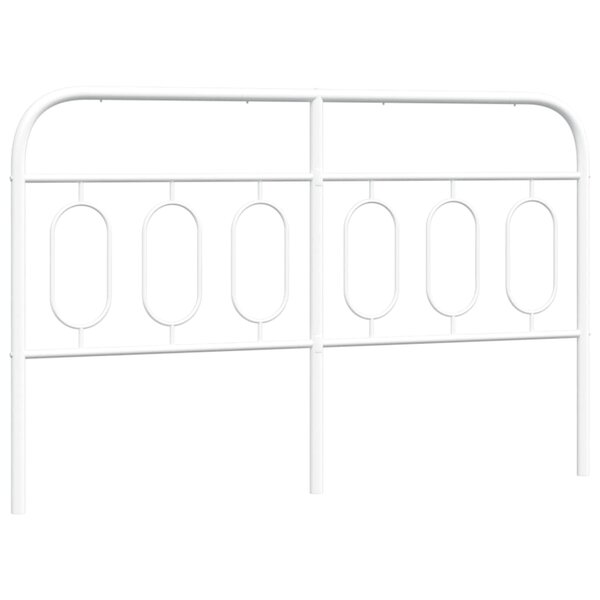 vidaXL Tête de lit métal blanc 150 cm