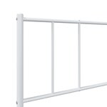 vidaXL Cadre de lit métal avec tête de lit blanc 75x190 cm