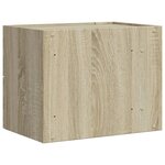 vidaXL Table de chevet murale chêne sonoma 45x30x35 cm