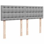 vidaXL Sommier à lattes de lit avec matelas Gris clair 160x200cm Tissu