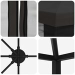 vidaXL Gazebo avec murs latéraux 6 x 3 m Anthracite Polyester et Acier