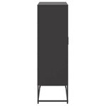 vidaXL Buffet haut noir 68 5x38 5x123 5 cm acier