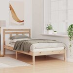 vidaXL Cadre de lit Marron Bois massif en pin