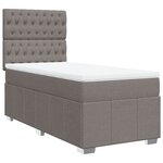 vidaXL Sommier à lattes de lit avec matelas Taupe 80x200 cm Tissu