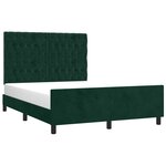 vidaXL Cadre de lit sans matelas vert foncé 140x190 cm velours
