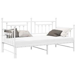 vidaXL Cadre de lit de jour Blanc 107 x 203 cm Acier