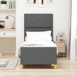 Lit vidaXL Gris Foncé 80x200 cm Tissu