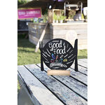 Ardoise de table socle bois