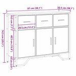 vidaXL Buffet Artisan en chêne 97x32 5x74 5 cm Bois d'ingénierie