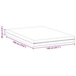 vidaXL Matelas Blanc 140 x 190 cm Polyester