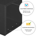 Boîte aux lettres Préface 2 portes noir sablé ral 2100 ms