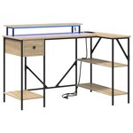 vidaXL Bureau Chêne Sonoma 120 x 79 x 86 5 cm Bois d'ingénierie