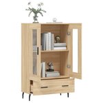 vidaXL Buffet haut chêne sonoma 69 5x31x115 cm bois d'ingénierie
