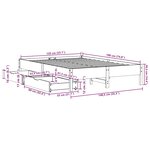 vidaXL Cadre de lit sans matelas 135x190 cm bois de pin massif