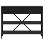 vidaXL Table Console Chêne Noir 100x34.5x75 cm Bois d'Ingénierie