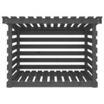 vidaXL Support pour bois de chauffage Gris 108x73x79 cm Bois de pin