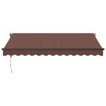 vidaXL Auvent rétractable automatique avec LED marron 350x250 cm